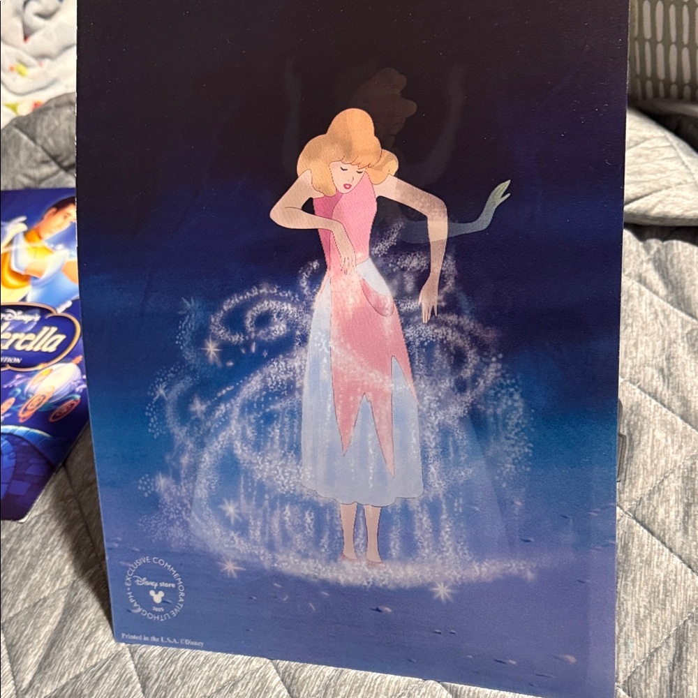 Disney Store Cinderella Lithograph Moving Art Cover Exclusive 2005 - Picture 5 of 6